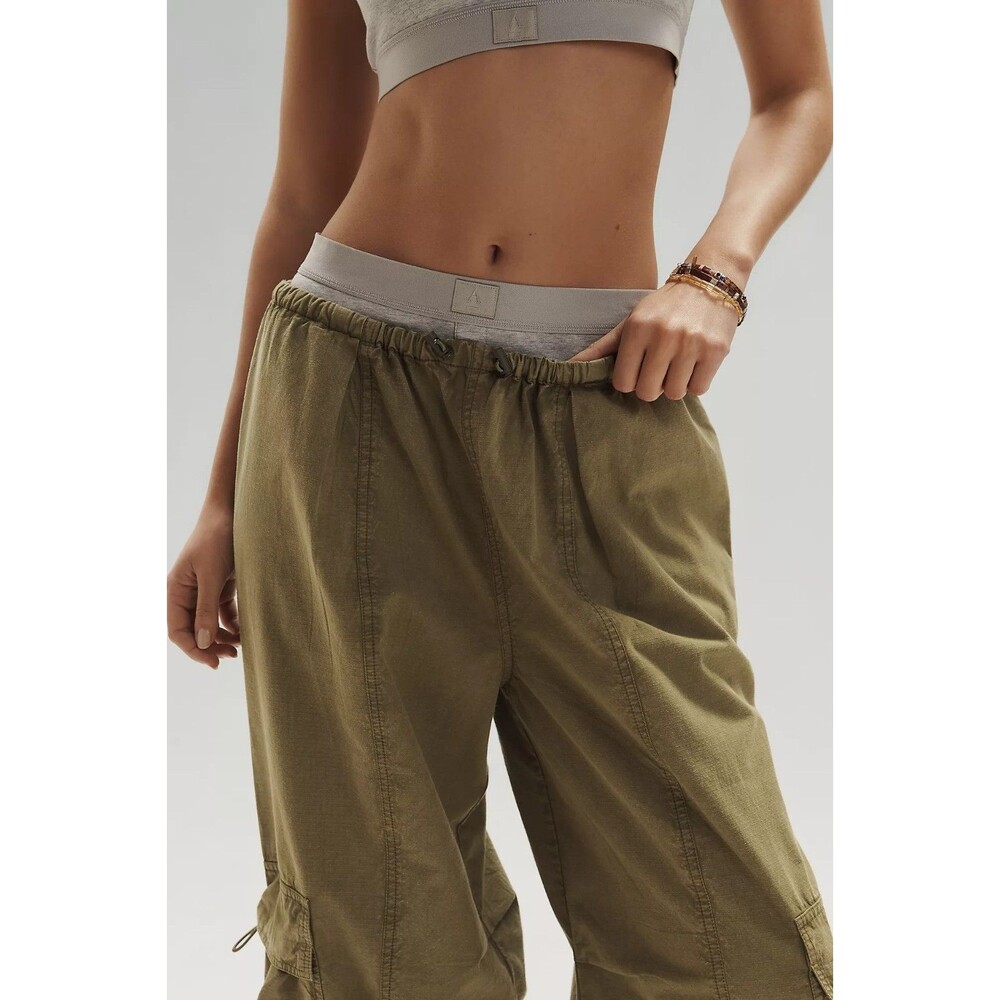 Daily Practice By Anthropologie Biennial Wide-Leg Cropped Cargo Pants S 287788 - Picture 4 of 10